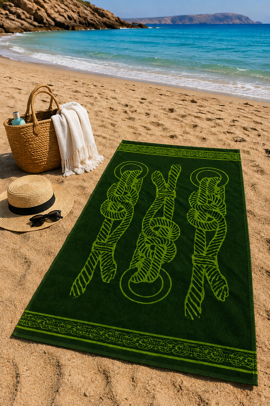 Nautical Knots Beach Towel – 90 × 170 cm