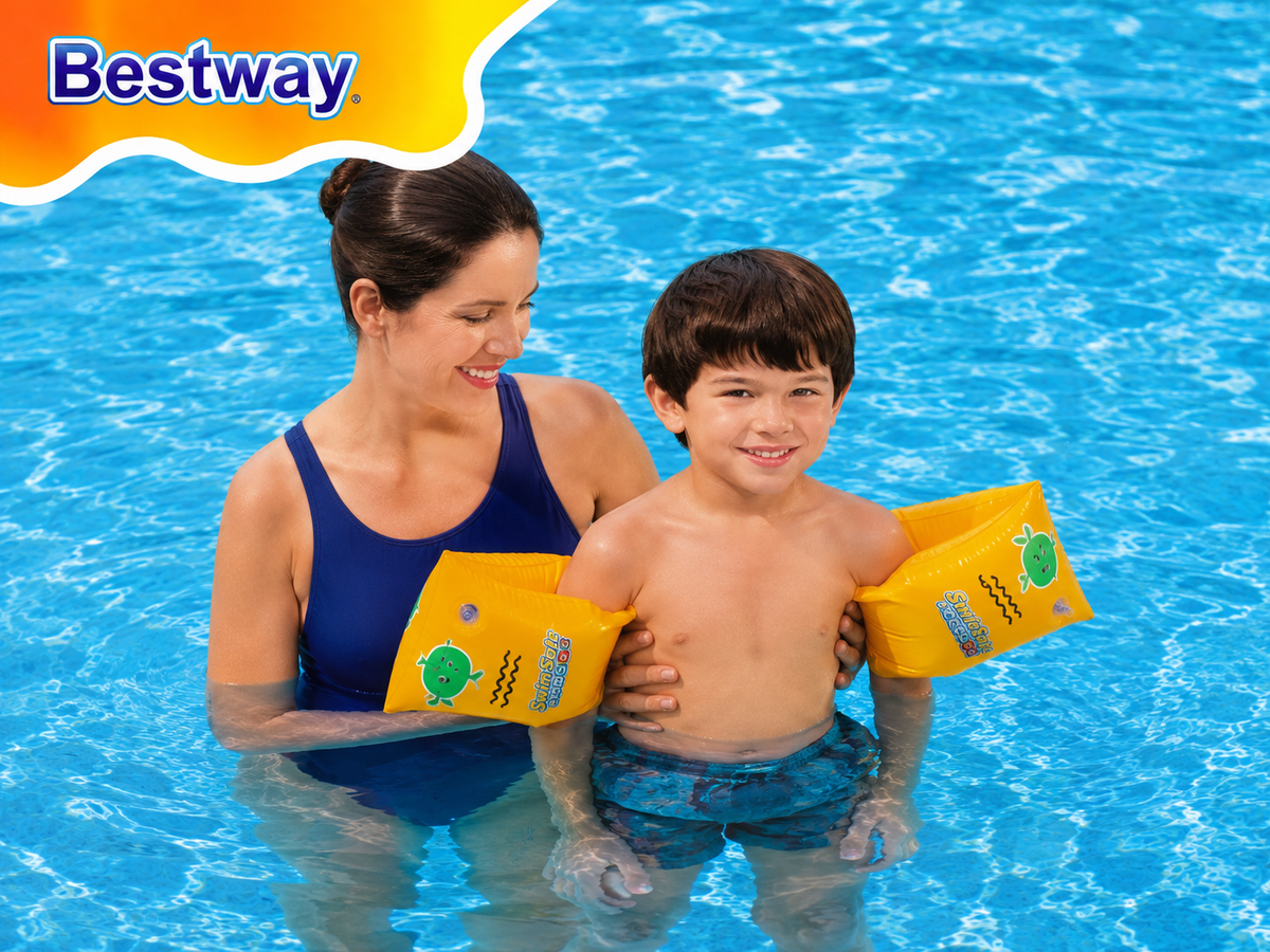 Bestway Swim Safe ABC Kids Inflatable Swim Arm Bands – 25cm x 15cm