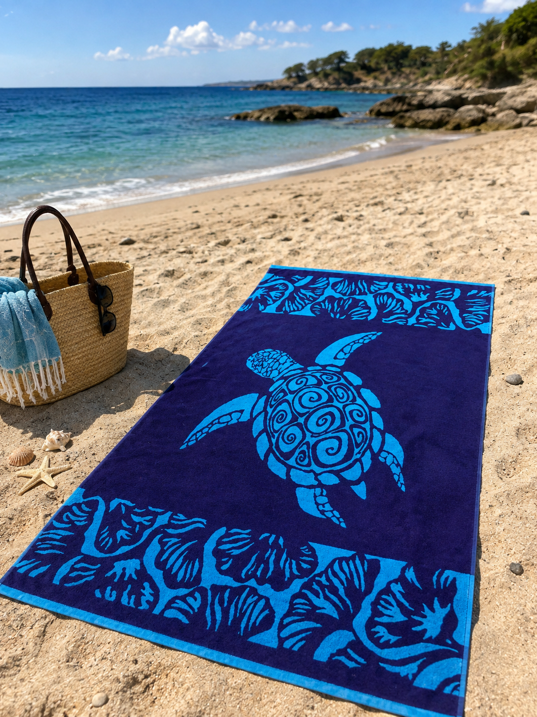 Ocean Turtle Paradise Beach Towel - 90 x 170 cm