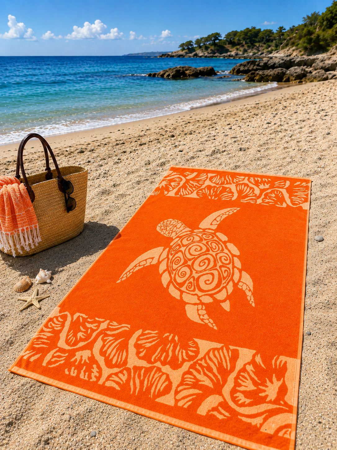 Ocean Turtle Paradise Beach Towel - 90 x 170 cm