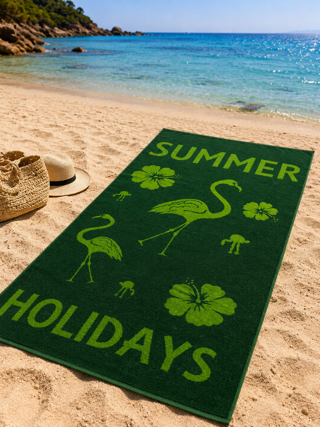 Tropical Flamingo Summer Beach Towel – 90 X 170cm