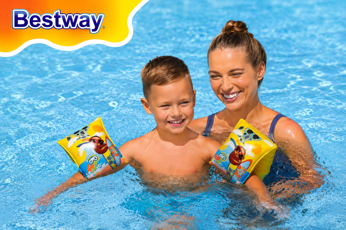Bestway Surf Buddies Kids Inflatable Swim Armbands - 23cm x 15cm