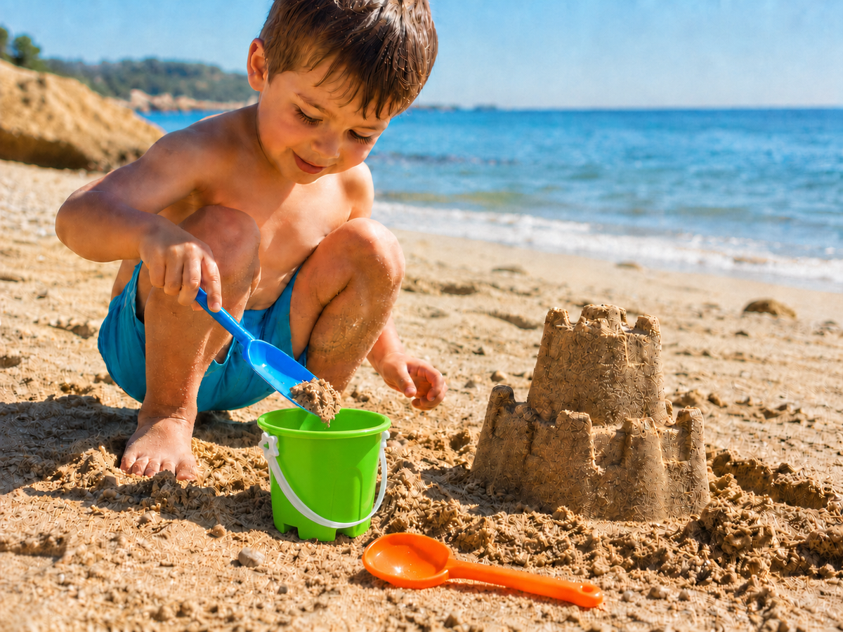 Kids Beach Sand Bucket & Tool Set – Castle Kit