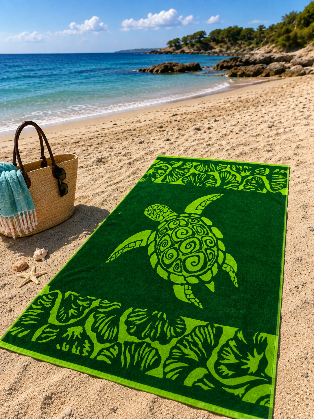 Ocean Turtle Paradise Beach Towel - 90 x 170 cm