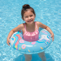 Pastel Rainbow Kids Swim Ring Inflatable Pool Float - 60cm/70cm