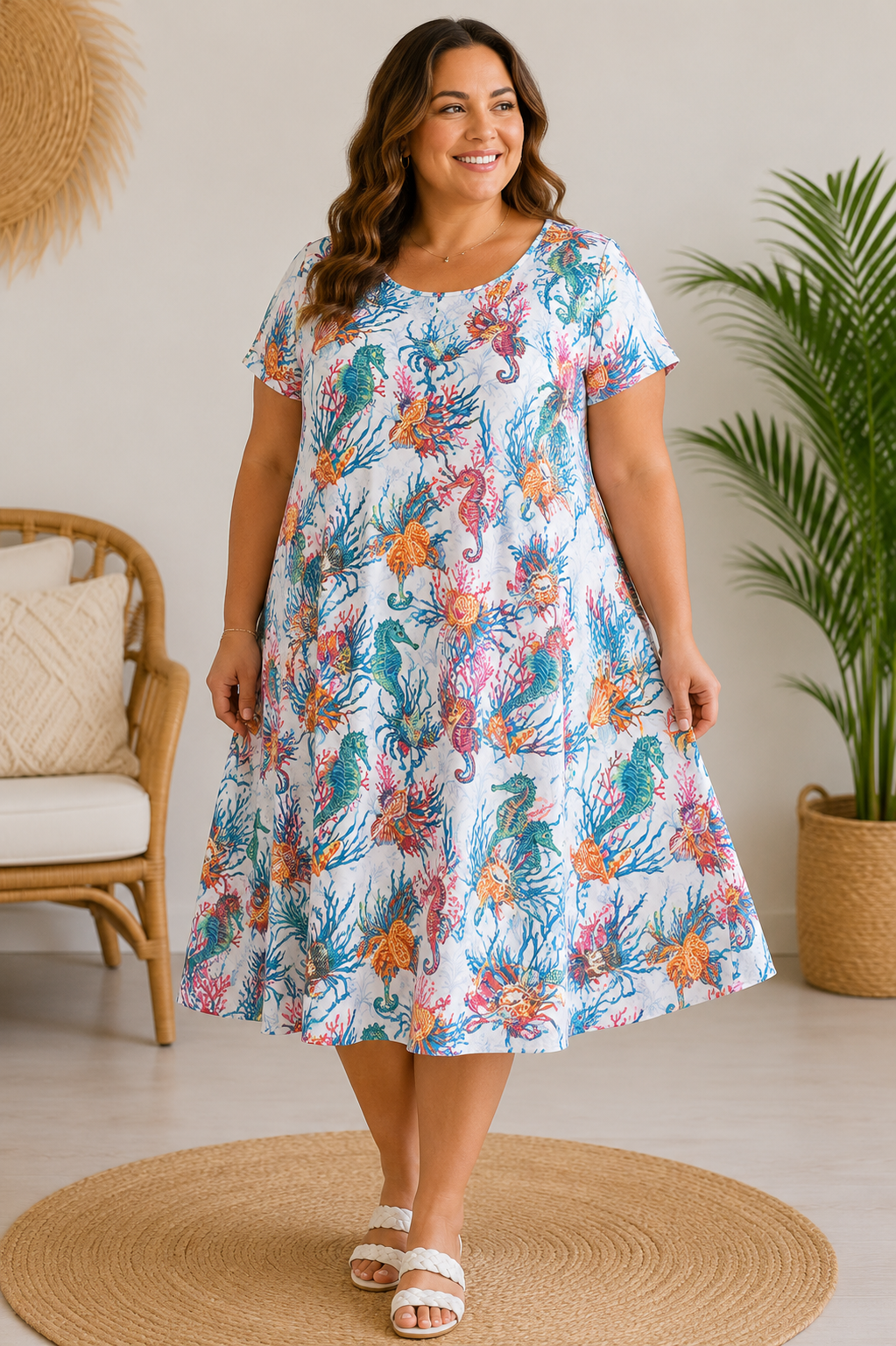Coral Reef Swing Dress *484