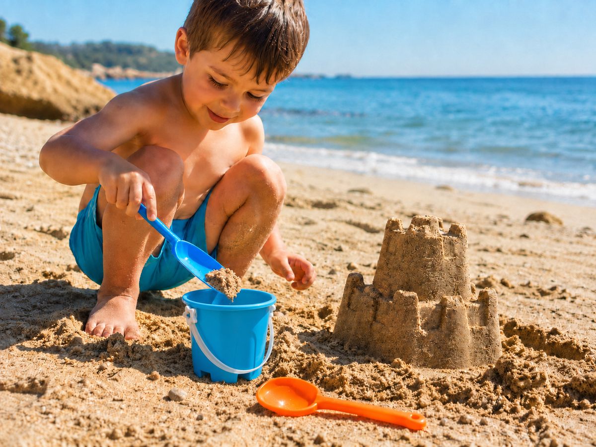 Kids Beach Sand Bucket & Tool Set – Castle Kit