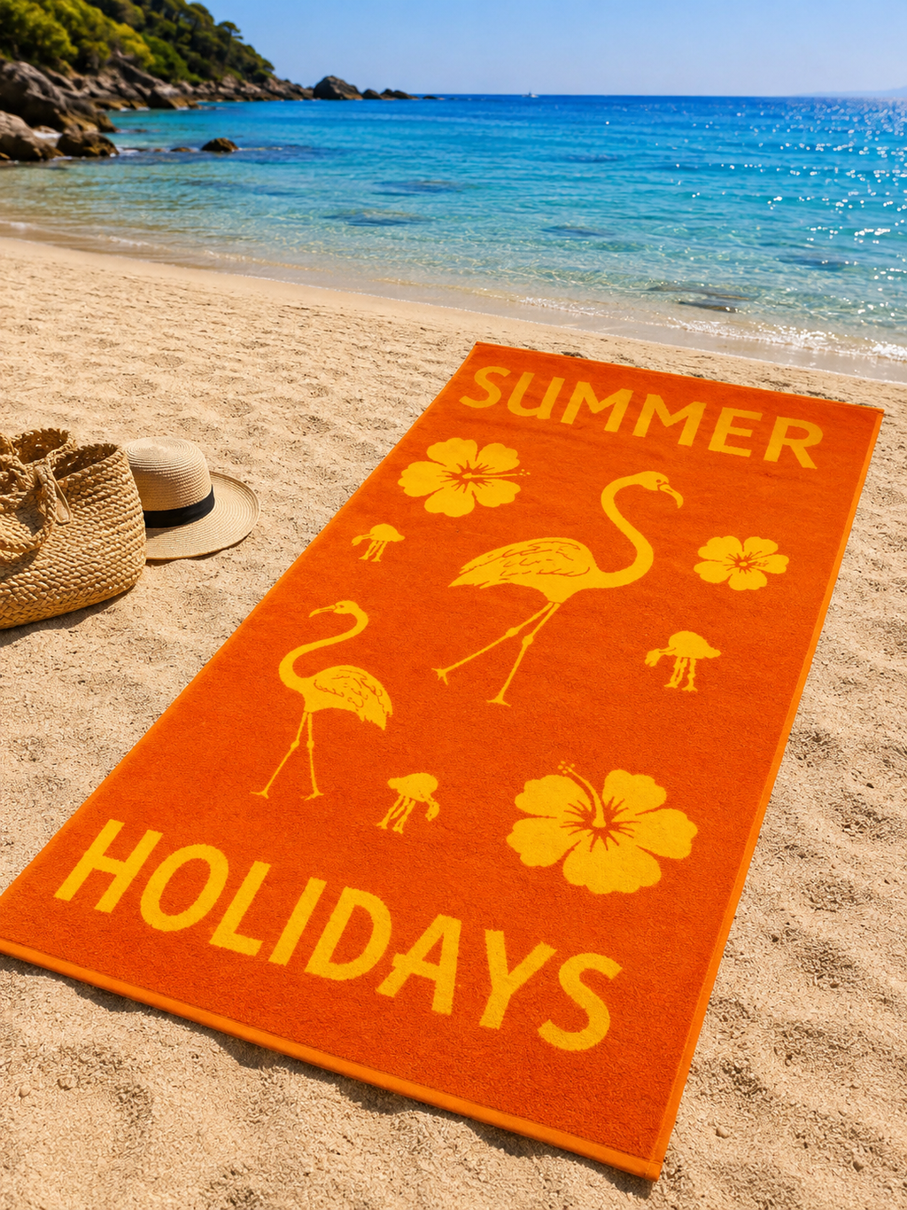 Tropical Flamingo Summer Beach Towel – 90 X 170cm