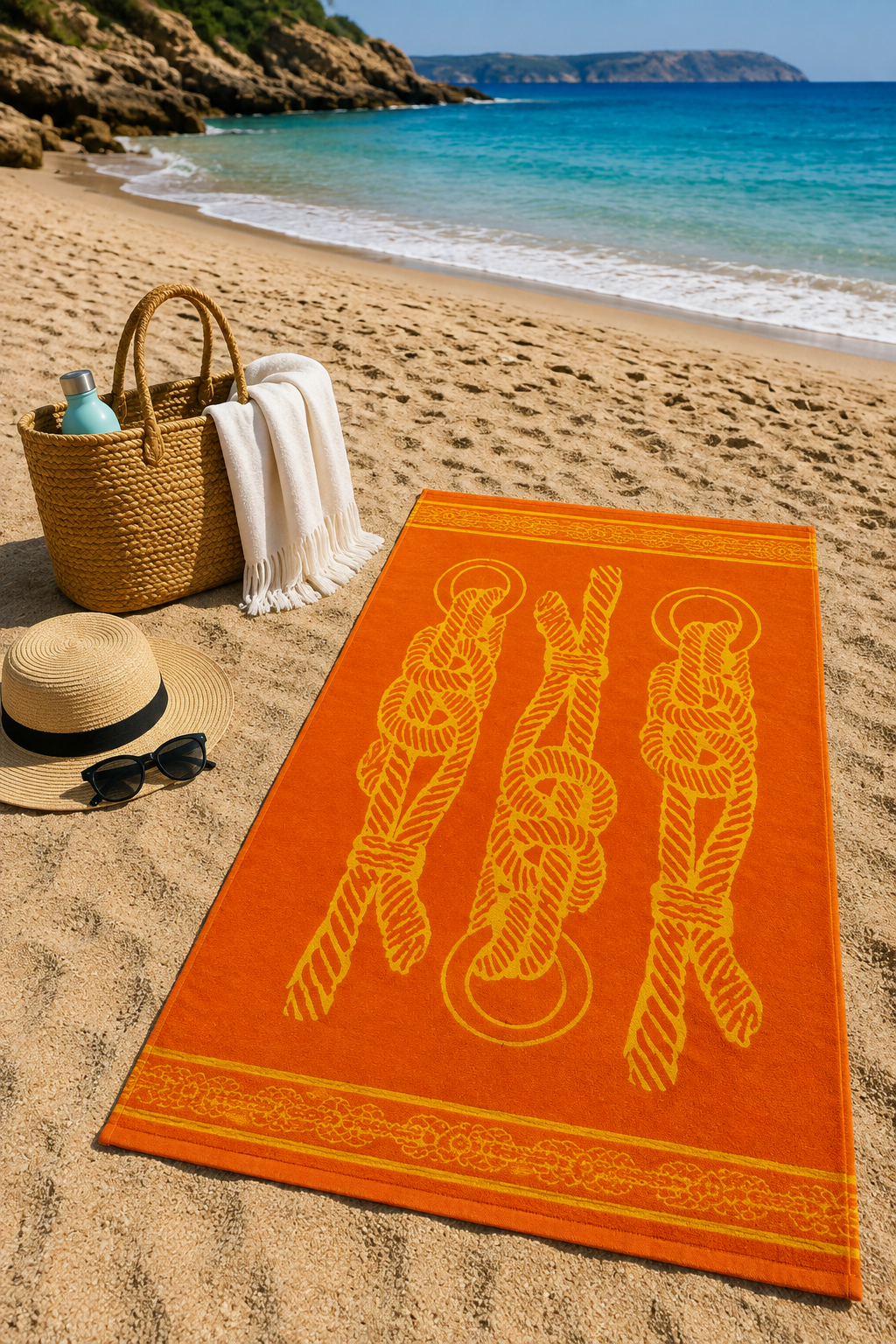 Nautical Knots Beach Towel – 90 × 170 cm