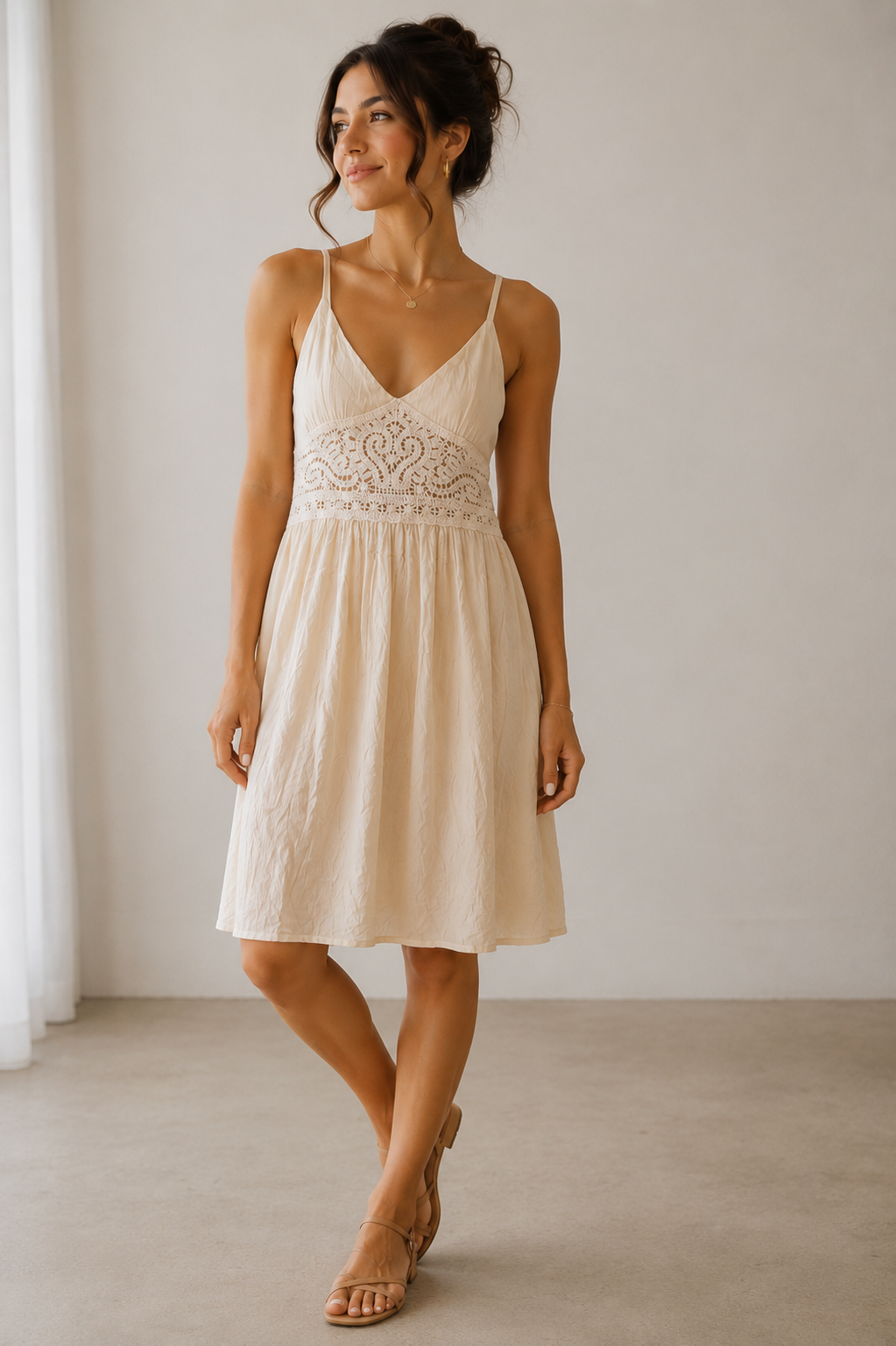 Boho Lace Midi Dress