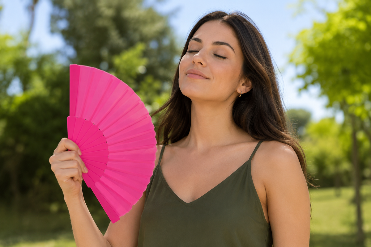 Assorted Solid Color Plastic Folding Hand Fans – 8 Piece Set