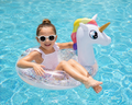 Kids White Unicorn Glitter Inflatable Swim Ring – 70 cm