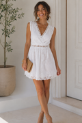 Bianca Lace Wrap Mini Dress