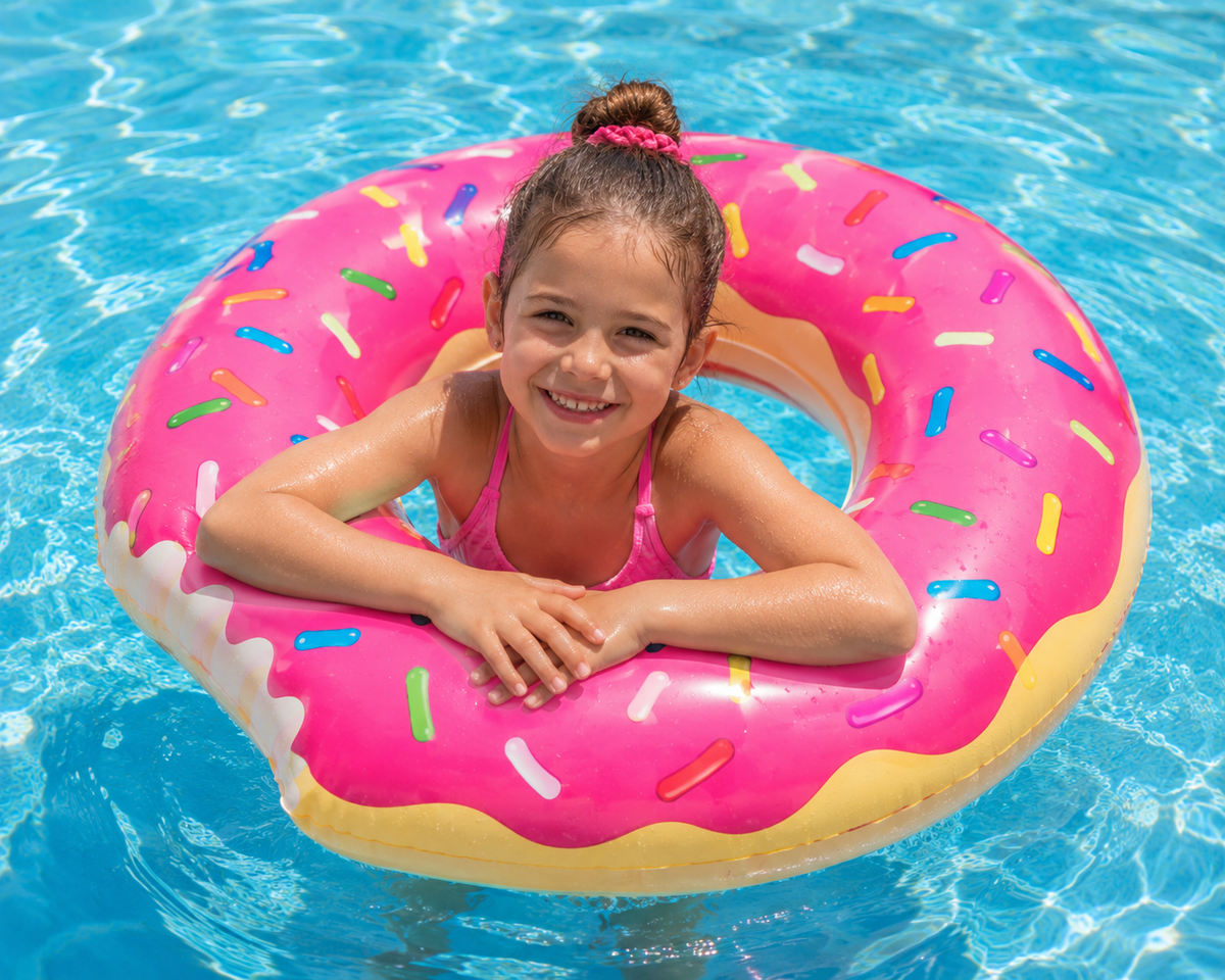 Donut Sprinkle Inflatable Swim Ring - 60cm