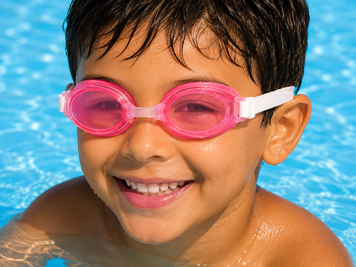 Kids' Anti-Fog Swimming Goggles with Protective Storage Case