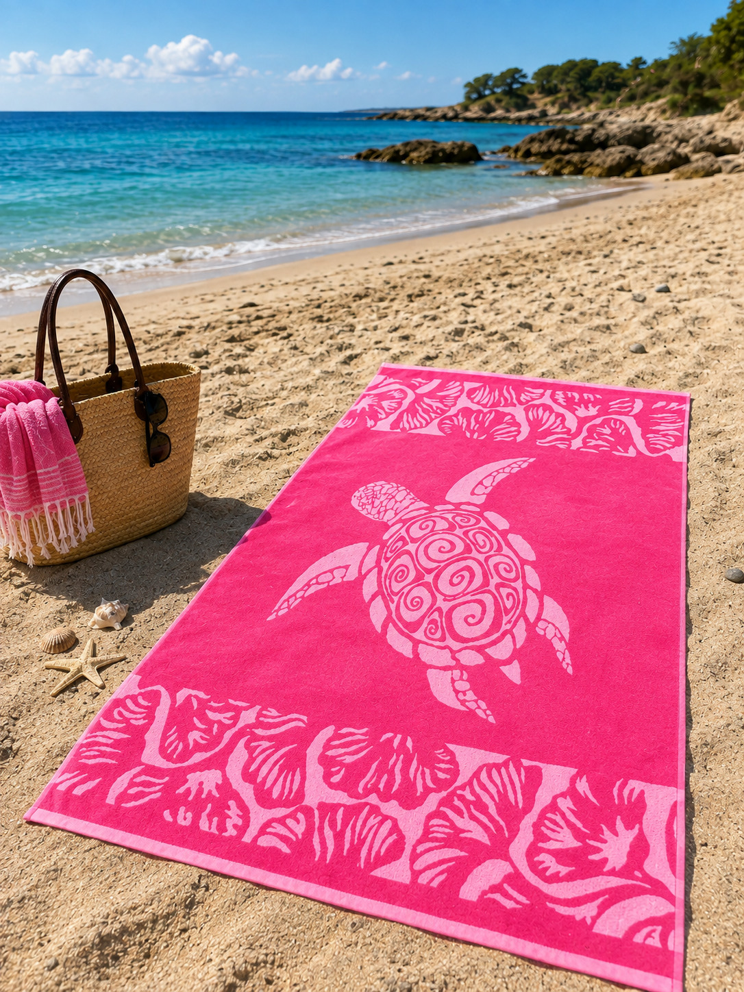 Ocean Turtle Paradise Beach Towel - 90 x 170 cm
