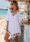 Isla Crochet Trim Beach Cover-Up Tunic