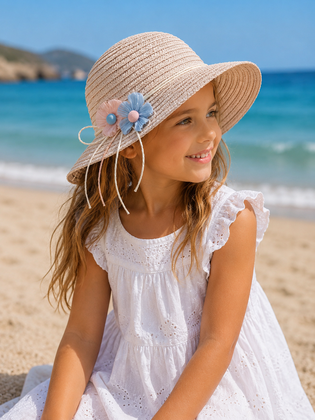 Bella Bloom Kids' Straw Sun Hat